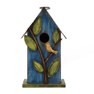 Glitzhome Bird House In Blue