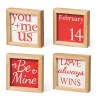Glitzhome Block 4-pc. Valentines Day Tabletop Decor In Multi