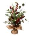 Glitzhome Christmas Floral Table Tree Decor In Multi