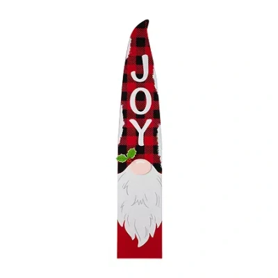 Glitzhome Christmas Gnome Christmas Porch Sign In Red