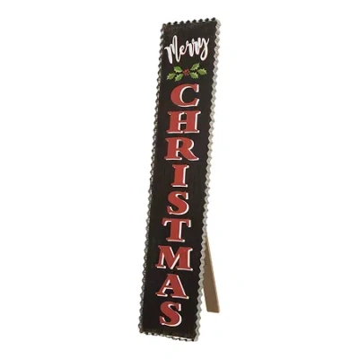 Glitzhome Christmas Porch Sign In Black