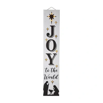 Glitzhome Christmas Porch Sign In Black