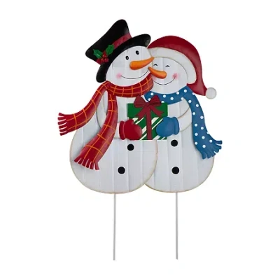 Glitzhome Christmas Yard Art In White