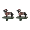 Glitzhome Daschund Christmas Stocking Holder - Set Of 2 In Black