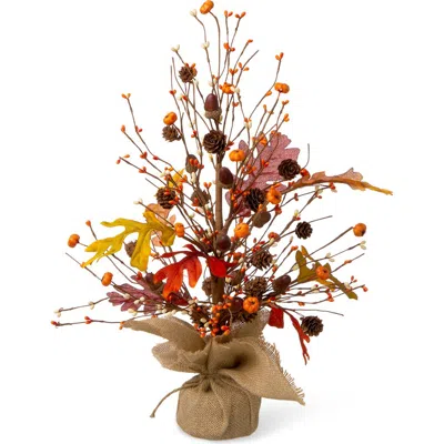 Glitzhome Fall Harvest Table Tree Decor In Orange