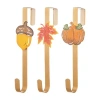 Glitzhome Fall Metal Wreath 3-pc. Wall Hook In Multi
