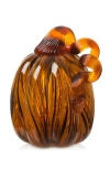 Glitzhome Fall Multi-style Short Glass Pumpkins In Orange