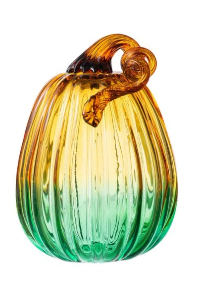 Glitzhome Fall Multi-style Short Glass Pumpkins