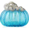 Glitzhome Fall Multi-style Small Glass Pumpkins In Blue