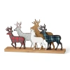 Glitzhome Galvanized Reindeer Christmas Tabletop Decor In White