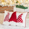 Glitzhome Gnome Rectangular Pillow Cover & Insert In White;red