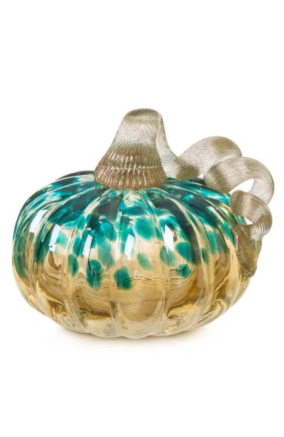 Glitzhome Gradient Small Glass Pumpkins In Multi