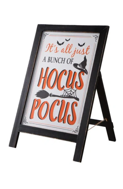 Glitzhome Halloween Wooden Standing Easel Sign Decor Or Hanging Decor In Black