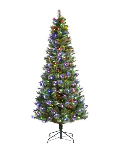 Glitzhome Handmade Cashmere Slim Pine Tree In Multi