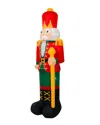 Glitzhome Handmade Inflatable Nutcracker In Multi