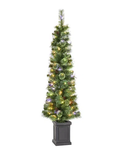 Glitzhome Handmade Pine Porch Tree In Green