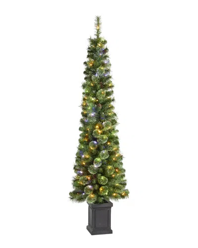 Glitzhome Handmade Pine Porch Tree In Green