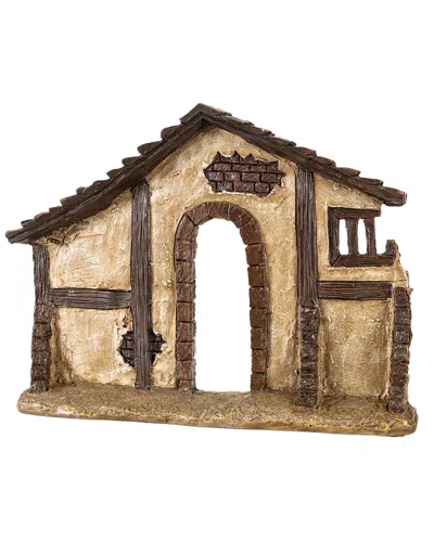 Glitzhome Handmade Resin Nativity Creche In Brown