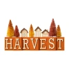 Glitzhome Harvest Wooden Thanksgiving Tabletop Decor In Orange