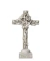 GLITZHOME HOLY CROSS WITH LILY GARDEN STATUE