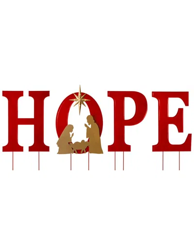 Glitzhome Hope Yard Stake In Multi