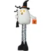 Glitzhome Lighted Halloween Fabric Standing Ghost With Telescoping Legs And Timer In White