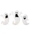 Glitzhome Lighted Halloween Ghosts Family Outdoor Decor With Warm White Led Lights, Set Of 3
