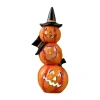 Glitzhome Lighted Pumpkin Halloween Tabletop Decor In Orange
