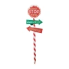 Glitzhome Lighted Wooden Christmas Yard Art In Red