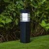 Glitzhome Low Voltage Solar Powered Integrated Led Black Pathway Light Pack In Matte Black