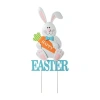 Glitzhome Metal Bunny Easter Yard Art In Multi