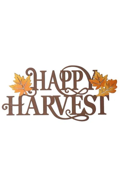 Glitzhome Metal Happy Thanksgiving Happy Fall Wall Decor In Brown
