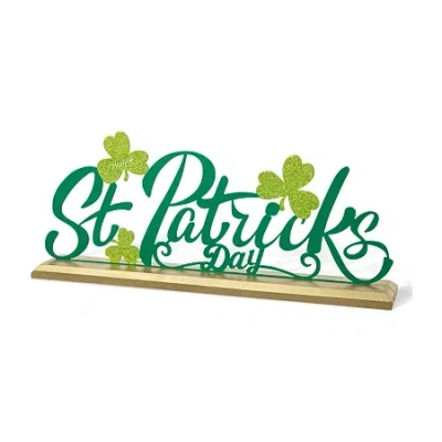 Glitzhome Metal St. Patricks Day Tabletop Decor In Green