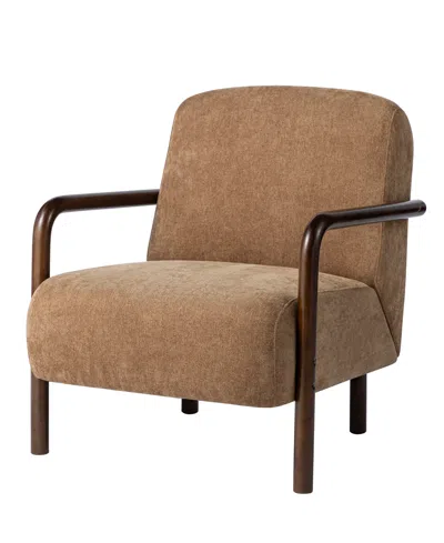 Glitzhome Mid-century Modern 31.25" Foam Thick Armchair In Khaki
