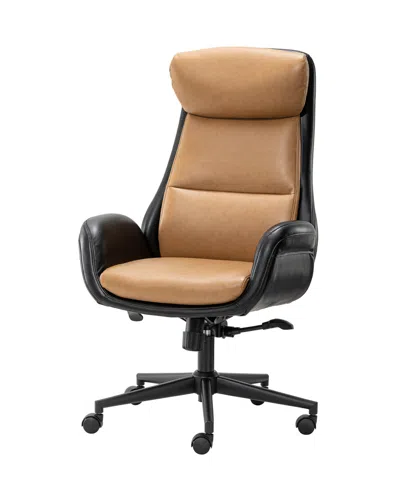 Glitzhome Mid-century Modern 47.75" Leatherette High Back Office Chair In Multi