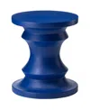 Glitzhome Multi-functional Cobalt Blue Chess Garden Stool Or Planter Stand Or Accent Table In Blue