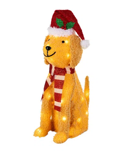 Glitzhome Outdoor Battery-operated Christmas Dog Decor In Multi