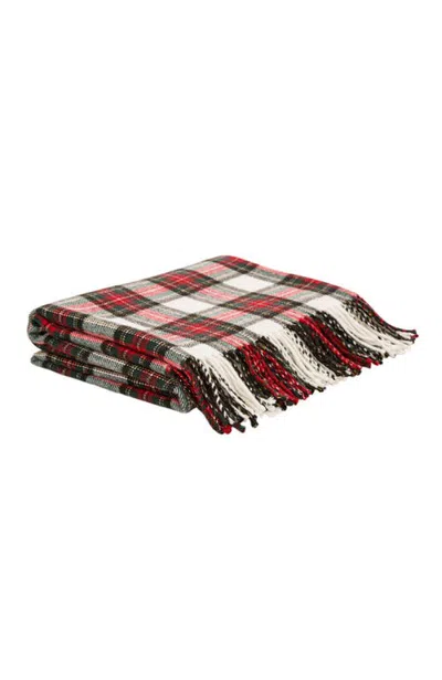 Glitzhome Plaid Woven Christmas Throw Blacket 60x50 In Multi