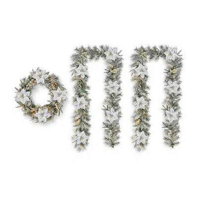 Glitzhome Pre-lit Wreath In Multi