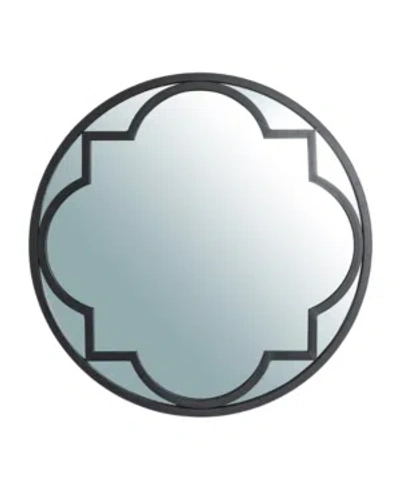Glitzhome Round Wall Mirror In Black