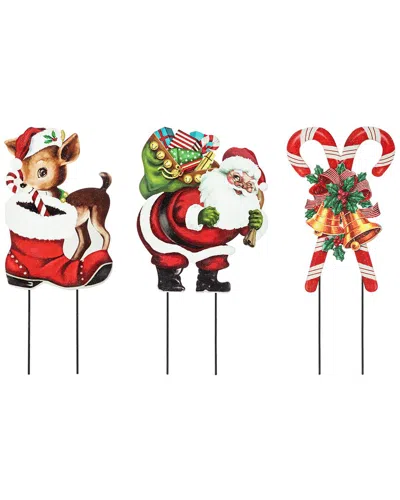 Glitzhome Santa In Multi