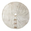 Glitzhome Solid Color Tree Skirt In Brown