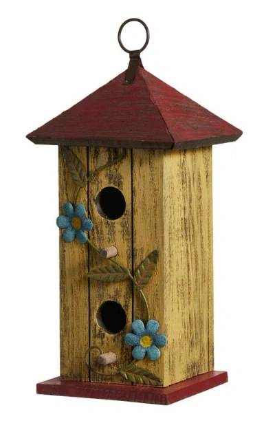 Glitzhome Solid Wood Cottage Decorative Outdoor Garden Birdhouses In Multi