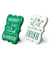 Glitzhome St. Patrick's Wooden Table Decor, Set Of Two In Multi