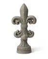 GLITZHOME STANDING FLEUR DE LIS GARDEN STATUE