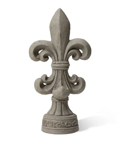 Glitzhome Standing Fleur De Lis Garden Statue In Multi