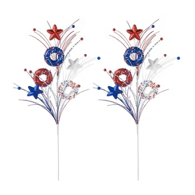 Glitzhome Stars And Donuts Picks Floral Arrangement In Multi