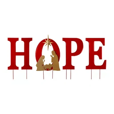 Glitzhome Traditional Christmas Yard Art In Red