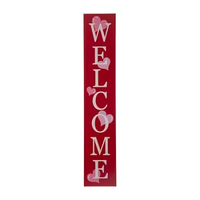 Glitzhome Valentines Day Porch Sign In Red