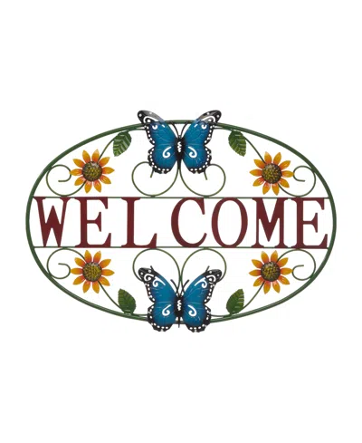 Glitzhome Whimsical Welcome Wall Decor In Multi